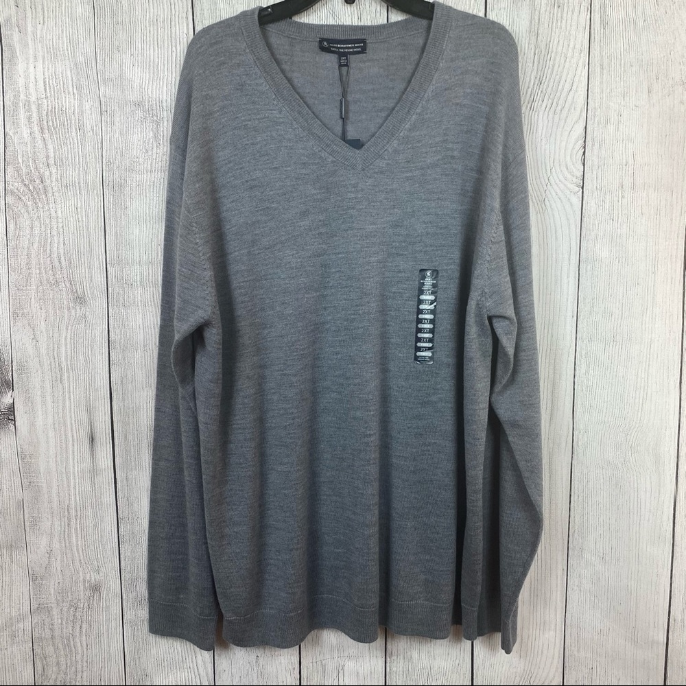 HART SCHAFFNER MARX - Men’s Wool Sweater - 2XT - Picture 3 of 9